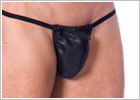 Rimba men's thong in leather - Black (S/L)
