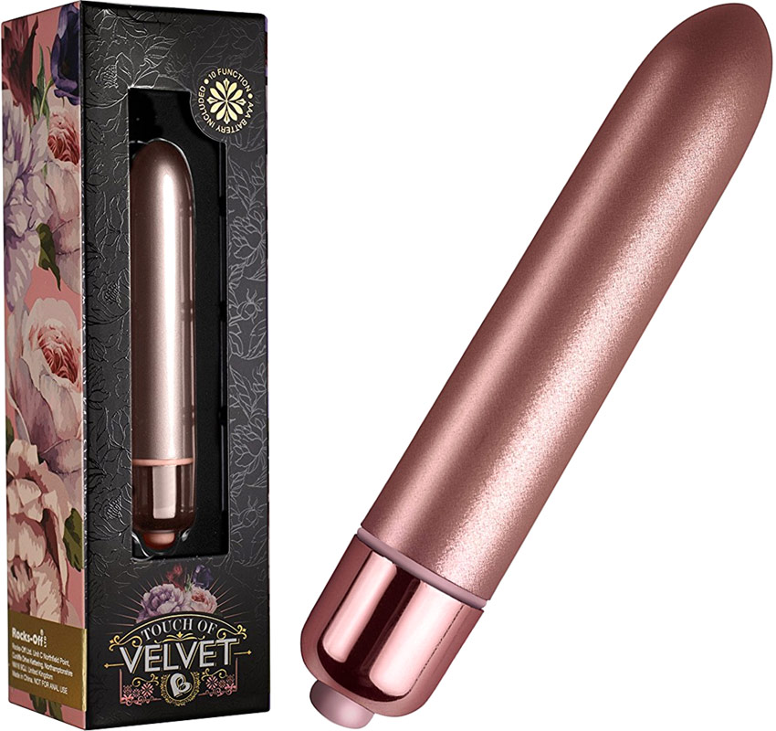 Rocks-Off RO-90mm vibrator - Touch of Velvet - Rose Blush