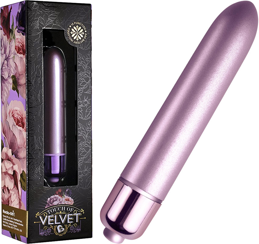 Rocks-Off RO-90mm vibrator - Touch of Velvet - Soft Lilac