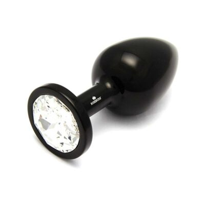 Plug anal Rosebuds Aluminium - Noir & transparent