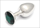 Rosebuds Crystal Butt Plug - Emerald (M)