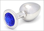 Plug anale Rosebuds Cristal - Majestic Blue (XL)