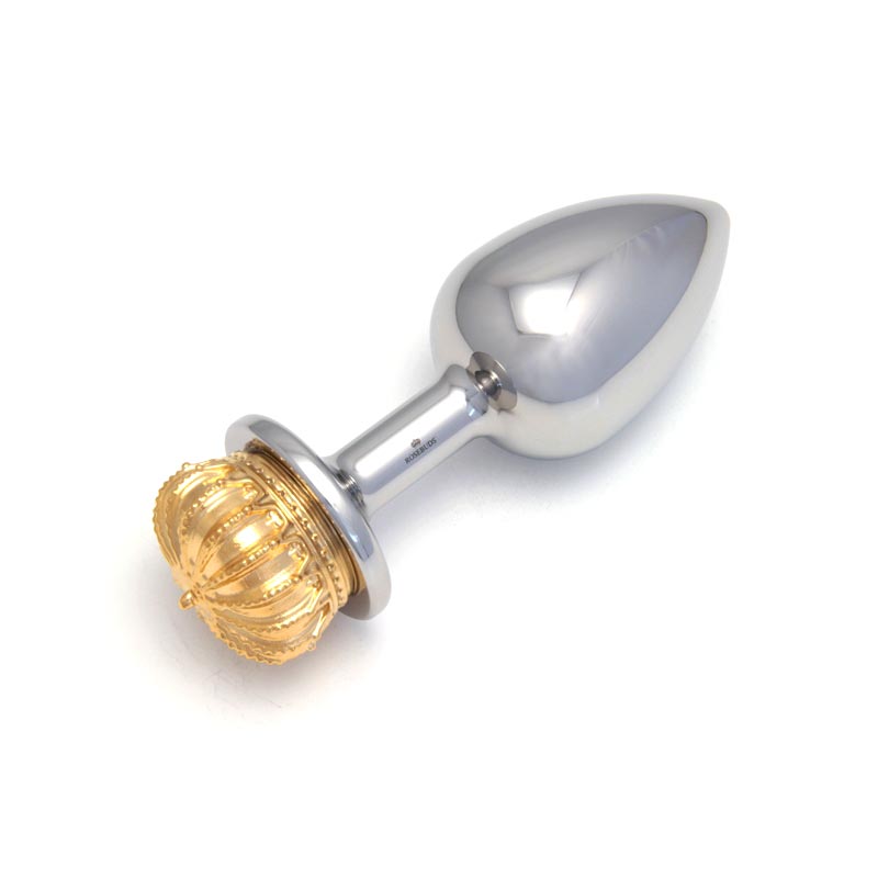 Rosebuds Butt Plug - Golden Crown (XL)