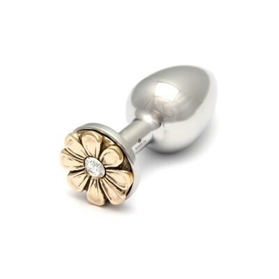 Rosebuds Daisy | Plug anal en acier inoxydable et bronze