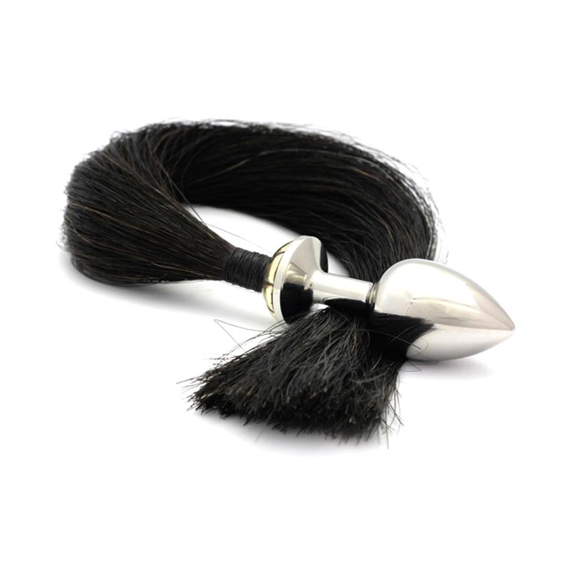 Rosebuds Tailbud Horsetail Analplug - Schwarz (M)