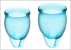 Satisfyer Feel Confident - Coupe menstruelle (2 pces) - Bleu clair