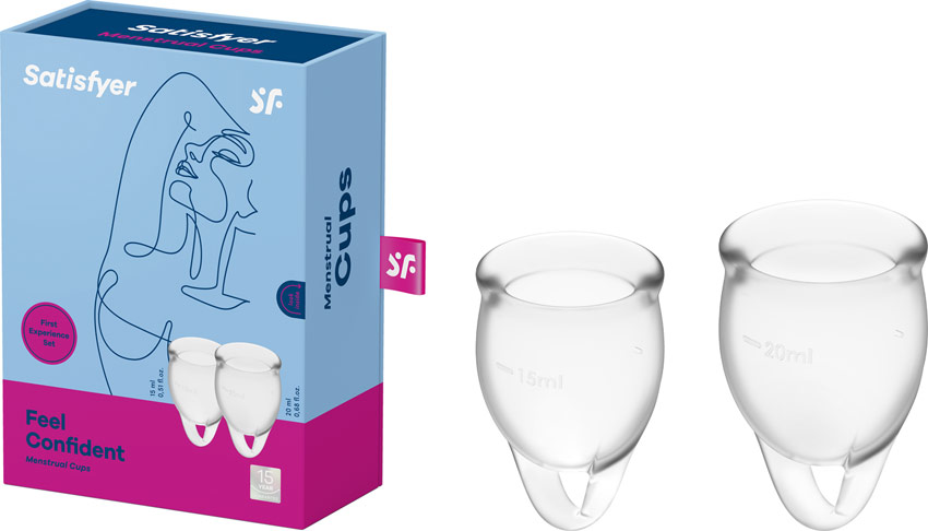 Satisfyer Feel Confident - Menstrual cup (2 pieces) - Clear
