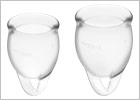 Satisfyer Feel Confident - Coupe menstruelle (2 pces) - Transparent
