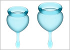 Satisfyer Feel Good - Coupe menstruelle (2 pces) - Bleu clair