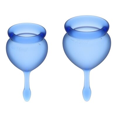 Satisfyer Feel Good | Coupes menstruelles en silicone bleu Satisfyer Feel Good | Coupes menstruelles en silicone bleu