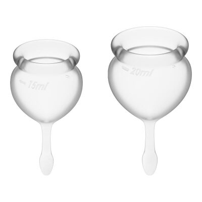 Satisfyer Feel Good | Coupes menstruelles en silicone transparent Satisfyer Feel Good | Coupes menstruelles en silicone transparent