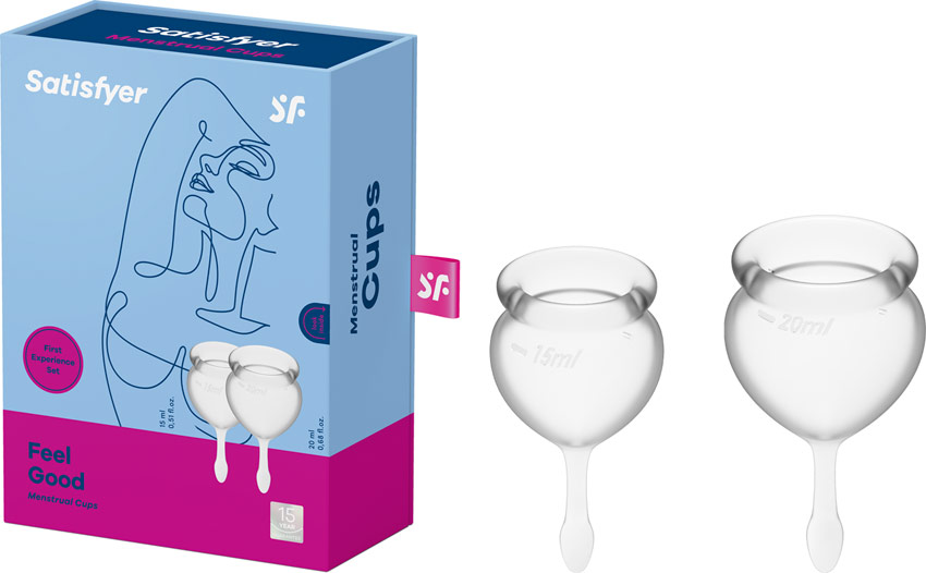 Satisfyer Feel Good - Coupe menstruelle (2 pces) - Transparent