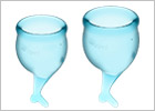Satisfyer Feel Secure - Menstrual cup (2 pieces) - Light blue