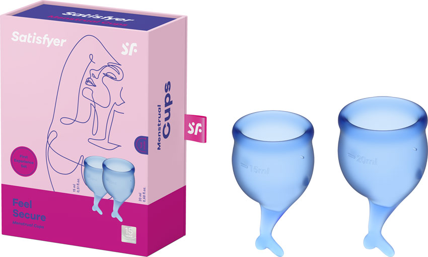 Satisfyer Feel Secure - Coupe menstruelle (2 pces) - Bleu