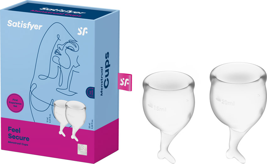 Satisfyer Feel Secure - Menstrual cup (2 pieces) - Clear