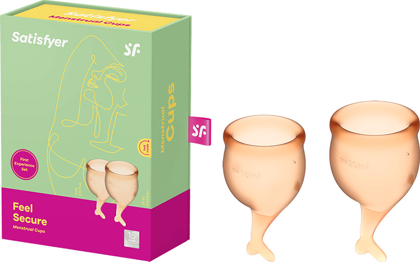 Satisfyer Feel Secure - Menstrual cup (2 pieces) - Orange