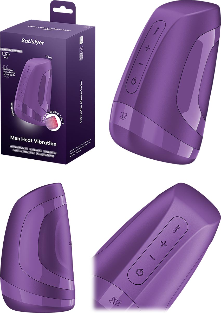 Satisfyer Men Heat Vibration Vibrierender und wärmender Masturbator - Violet
