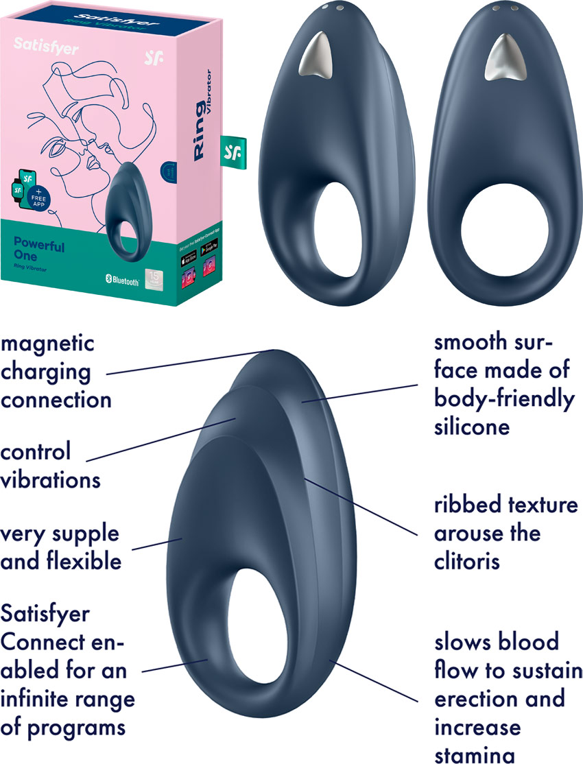 Satisfyer Powerful One connected and vibrating penis ring