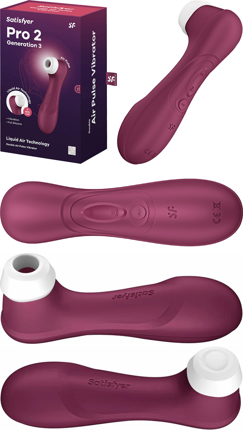 Satisfyer Pro 2 Generation 3 - Stimulateur clitoridien - Bordeaux