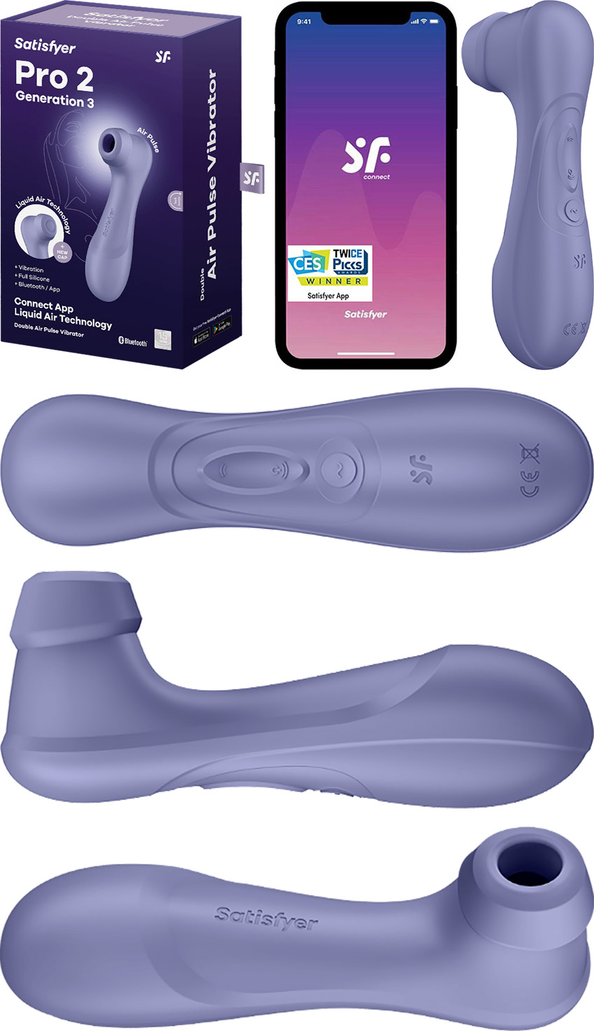 Satisfyer Pro 2 Generation 3 - Stimulateur clitoridien connecté - Violet