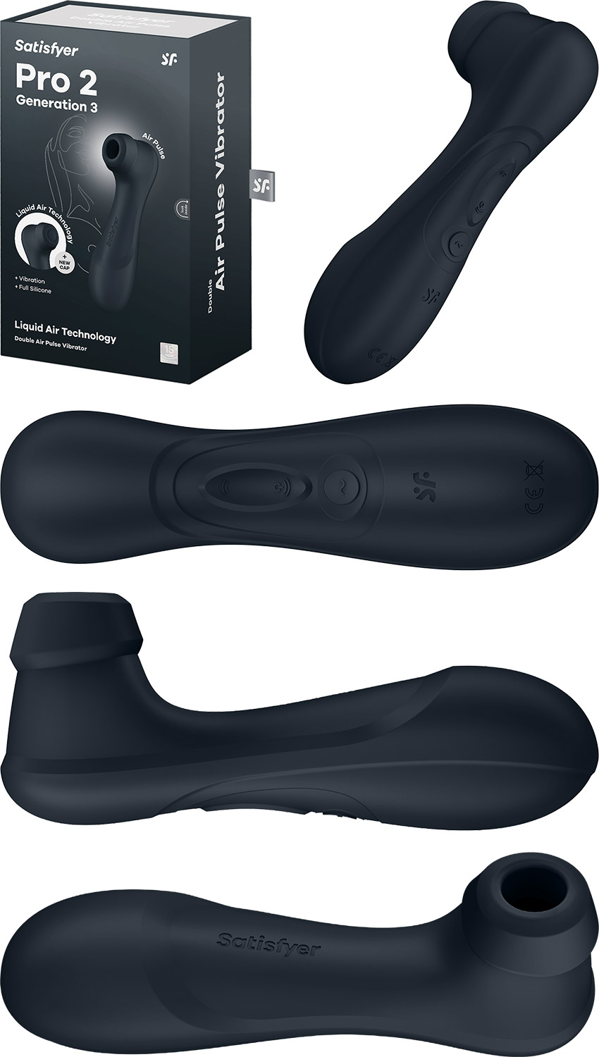 Satisfyer Pro 2 Generation 3 - Stimulateur clitoridien - Gris fonc