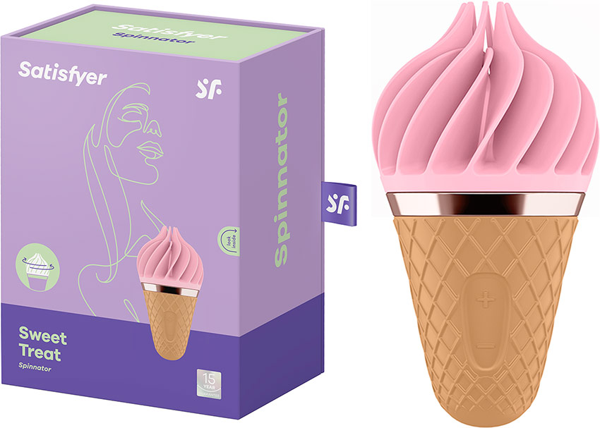 Satisfyer Sweet Treat stimulator with rotating ridges - Pink