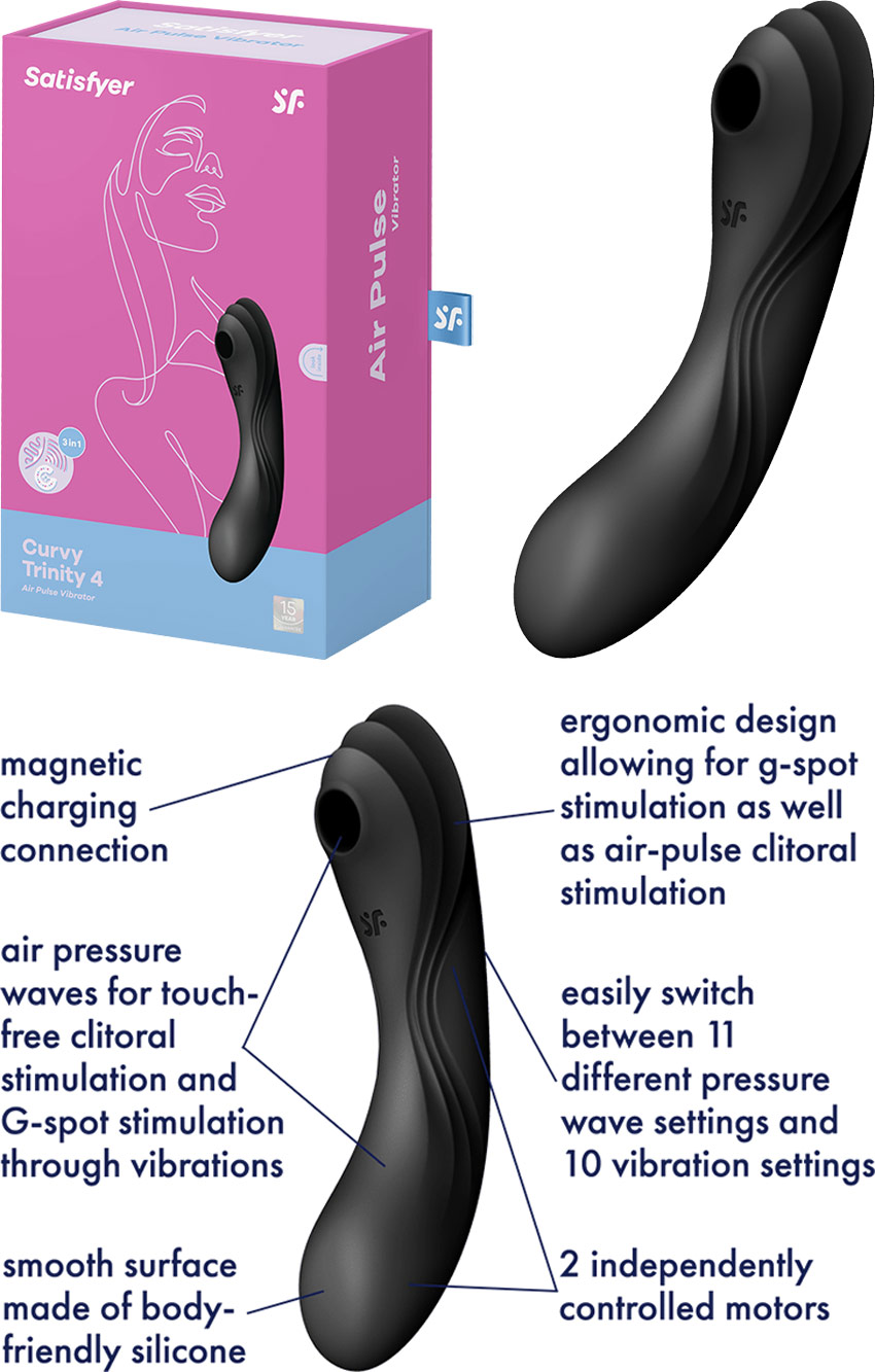 Satisfyer Curvy Trinity 4 - Vibrator and clitoral stimulator