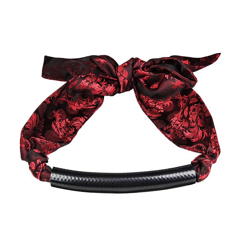 Scandal Bar Gag - Bâillon mors avec élégant ruban satiné à nouer Scandal Bar Gag - Bâillon mors avec élégant ruban satiné à nouer