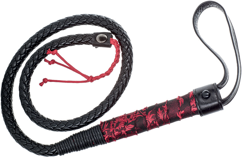 Scandal braided whip - Black & red