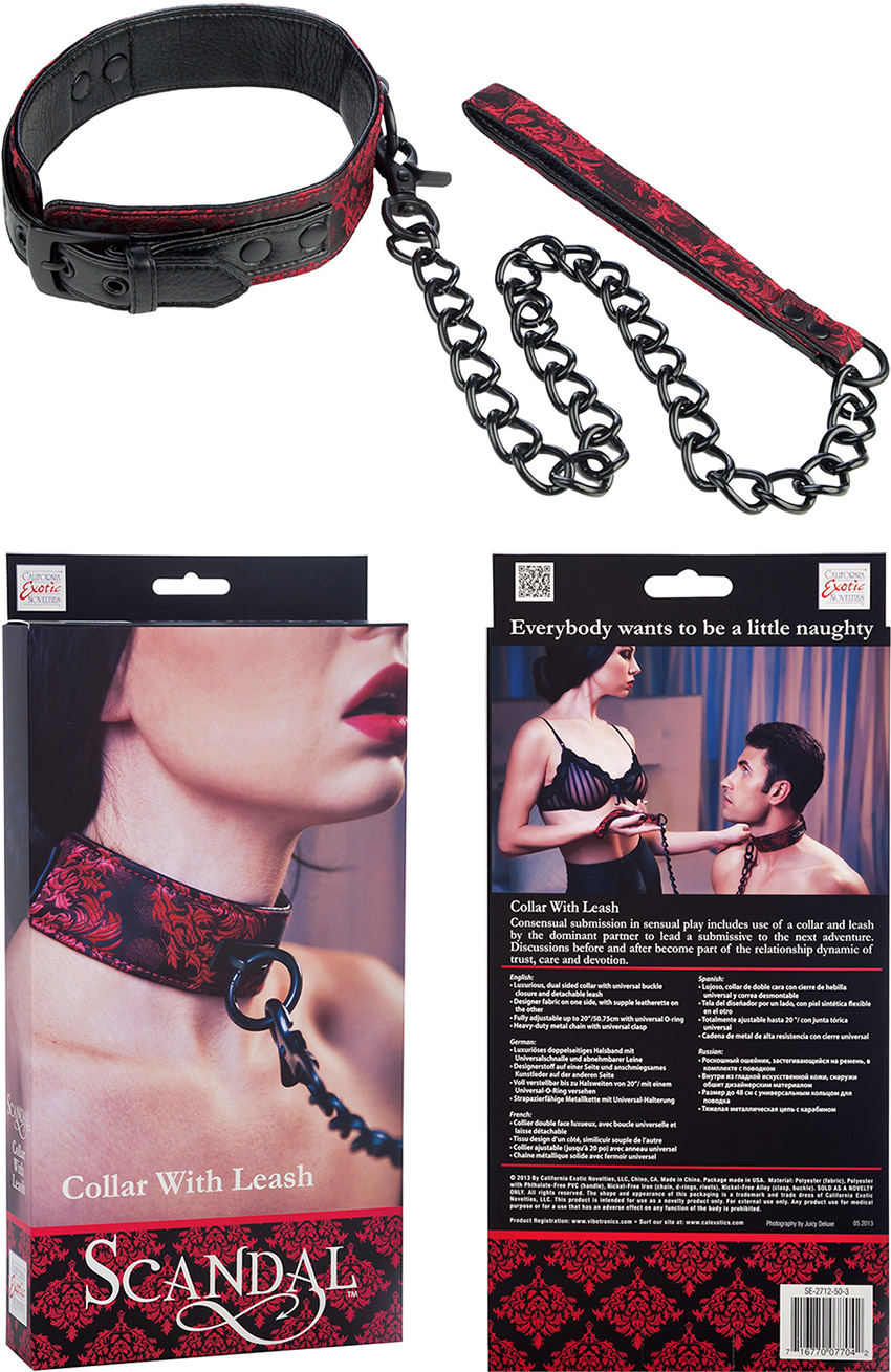 Scandal SM Collar with Leash