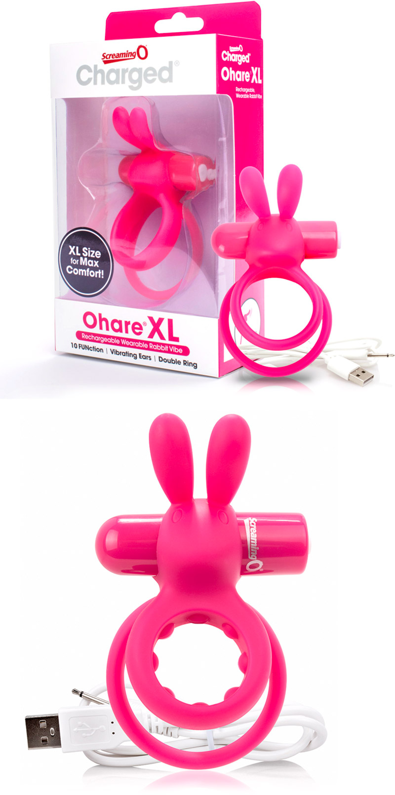 Screaming O Charged Ohare XL vibrating double ring