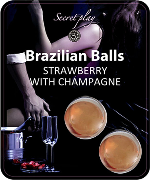 Brazilian Balls brasilianische Gleitmittelkugeln - Erdbeere & Champ.