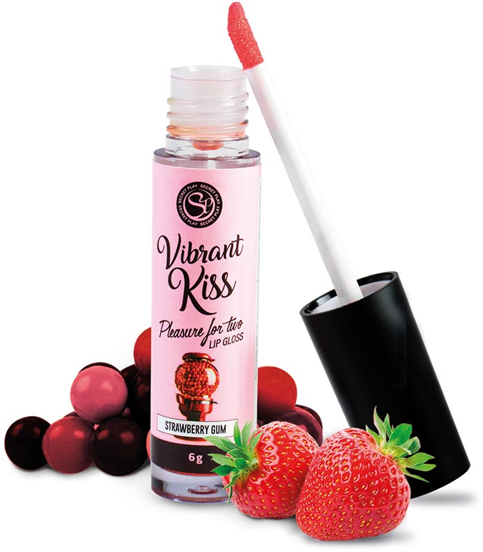 Secret Play Vibrant Kiss stimulating lip gloss - Strawberry - 6 g