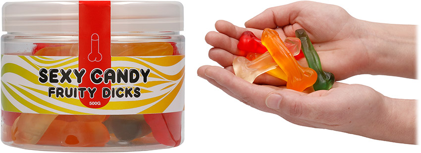 Sexy Candy Fruity Dicks penisförmige Bonbons - 500 gr