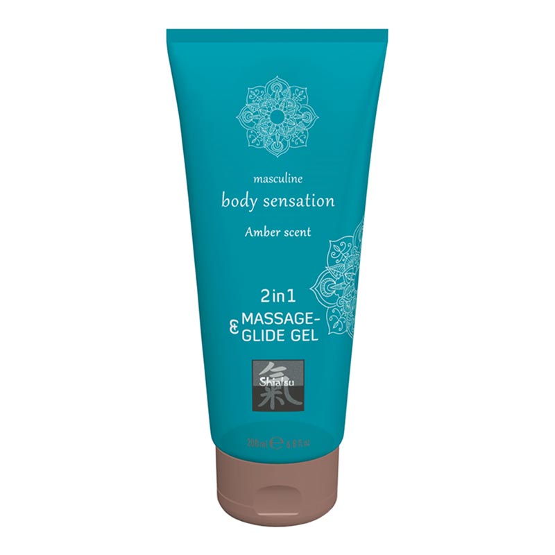 Shiatsu Amber 2 in 1 Gleitmittel und Massagegel - 200 ml