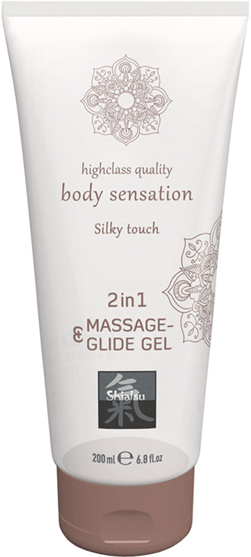 Lubrifiant et gel de massage 2 en 1 Shiatsu Silky Touch - 200 ml
