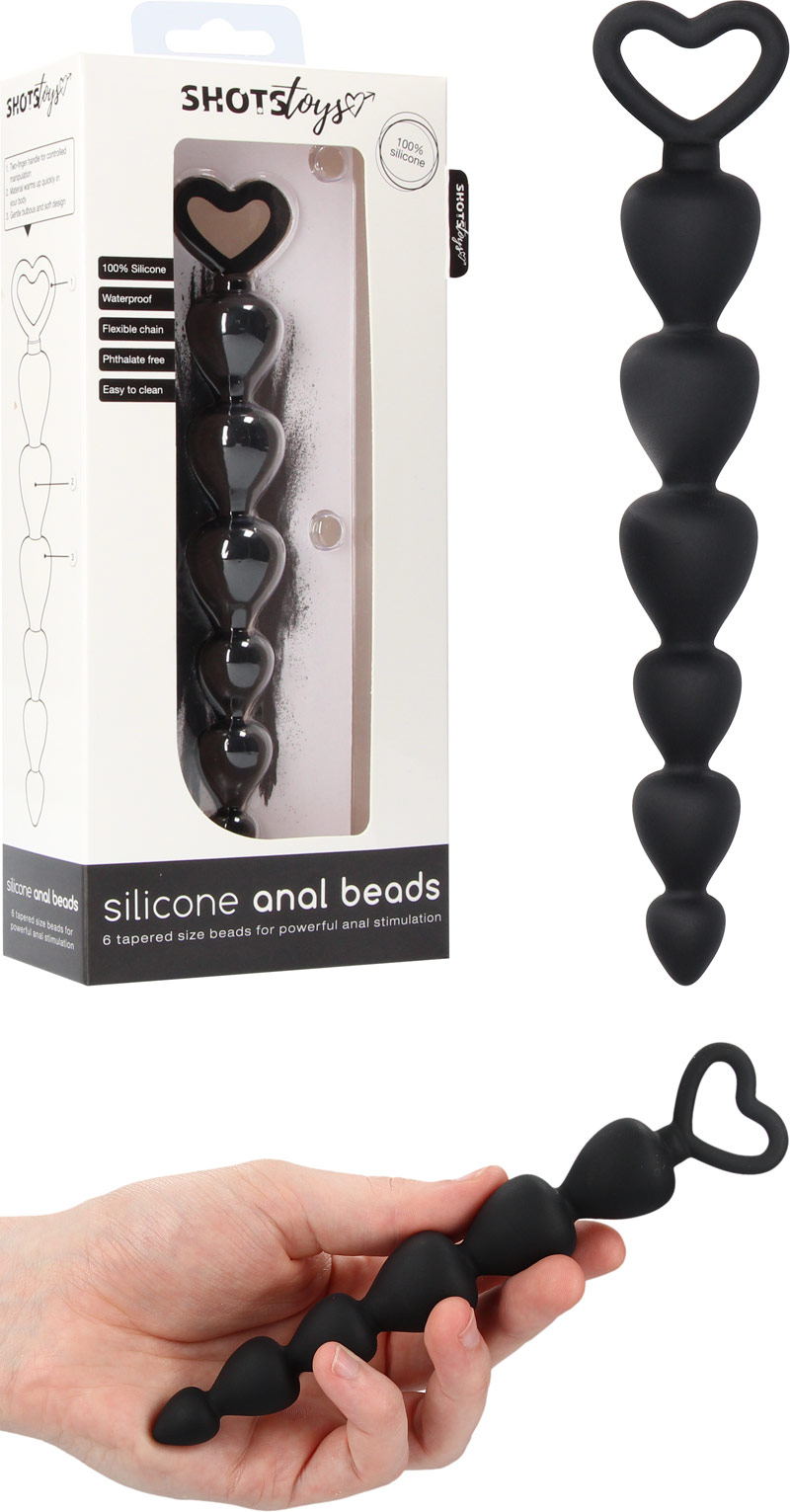 ShotsToys Silicone Anal Beads in silicone