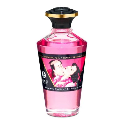 Shunga | Aphrodisierendes Öl, wärmend und essbar | Himbeere