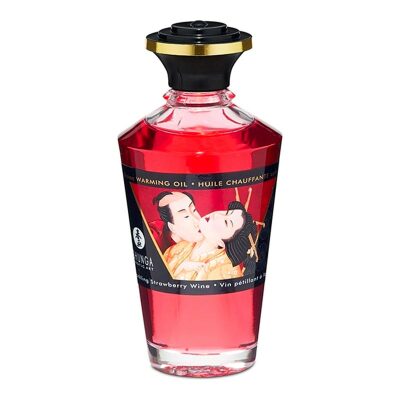 Shunga | Aphrodisierendes Öl, wärmend und essbar | Erdbeer