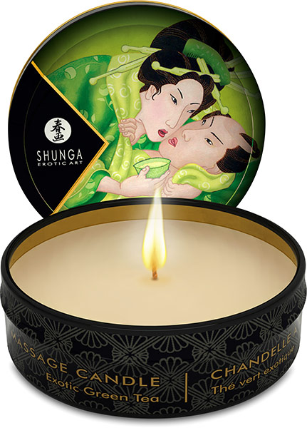 Bougie de massage Shunga Zenitude - Thé vert - 30 ml