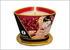 Shunga Romance Massage Candle - Sparkling Strawberry - 170 ml