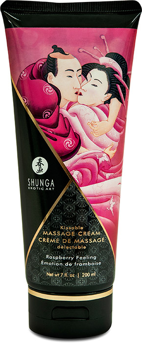 Crème de massage comestible Shunga - Émotion de framboise