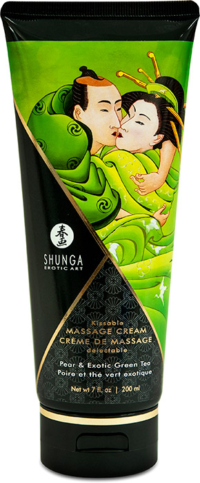Shunga Kissable Massage Cream - Pear & Green Tea