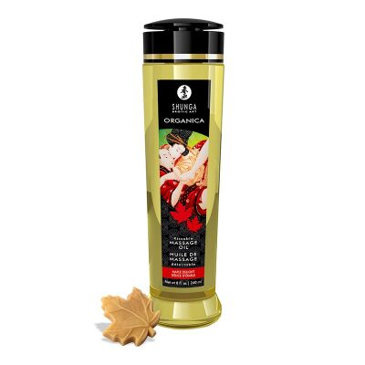 Shunga Organica Délice d'Érable | Succulente huile de massage bio