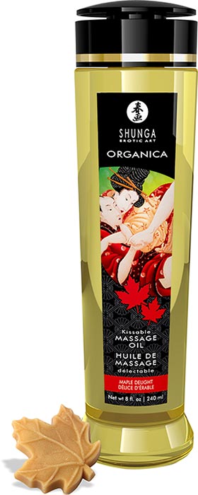 Huile de massage bio Shunga Organica - Délice d'Érable - 240 ml