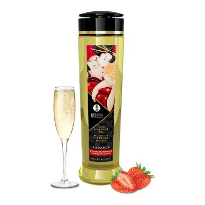 Shunga Romance Erdbeerwein | Massageöl | 240 ml