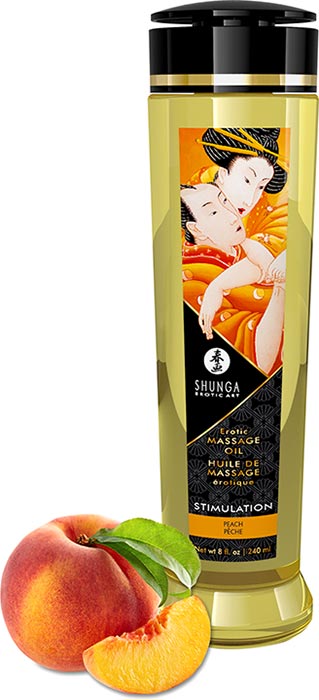 Shunga Stimulation erotic massage oil - Peach - 240 ml