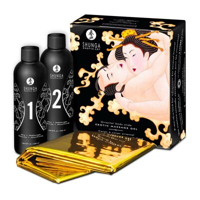 Shunga Body to Body Massage-Gel - Melone & Mango