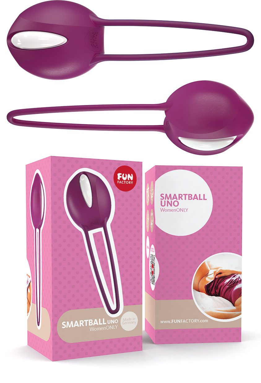 Fun Factory SmartBalls Uno Vaginal Ball - Purple & white