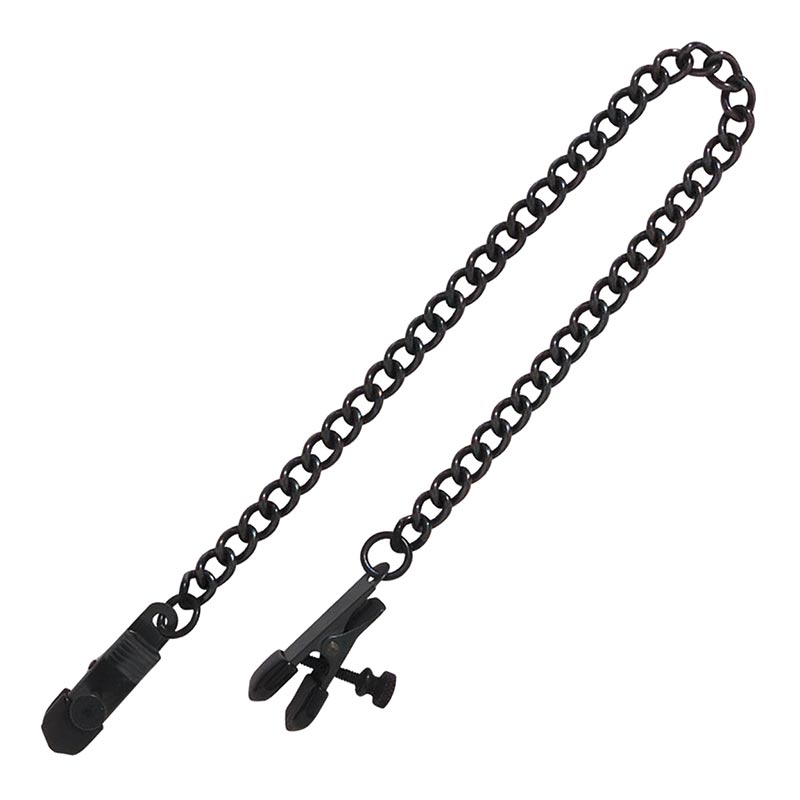 Spartacus Broad Tip Nippelklemmen mit schwarzer Kette